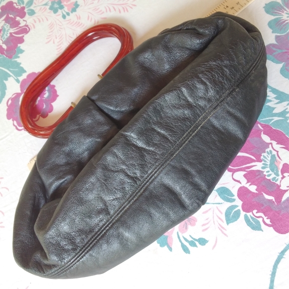 Vintage Ingber Leather and Resin Handbag - Picture 12 of 12
